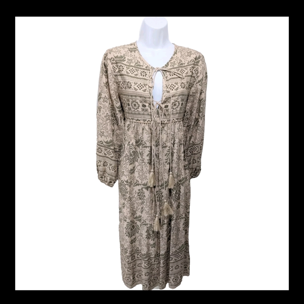 NWT R. Vivimos Bohemian Print Midi Dress S Prairie Cottagecore - Picture 4 of 8